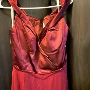 Christina Wu Burgundy Gown